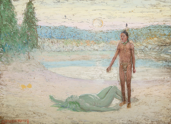 Loinclothed hobby; Obrzek dne - the picture od the day - awa rel - Art by Edwin Willard Deming, Hiawatha