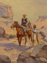 Loinclothed hobby; Obrzek dne - the picture od the day - awa rel -  Art of Herman Wendelborg Hansen - Patrolling the Rio Grande