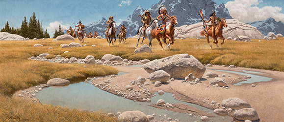 Loinclothed hobby; Obrzek dne - the picture od the day - awa rel -   Art of Frank McCarthy, From the Meadows of the Beartooth, 1991