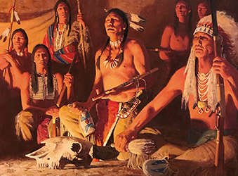 Loinclothed hobby; Obrzek dne - the picture od the day - awa rel -   Art of David Mann, Peace on the plains