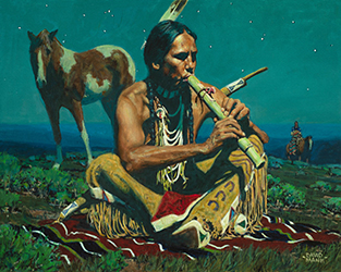 Loinclothed hobby; Obrzek dne - the picture od the day - awa rel -   Art of David Mann, Night Song