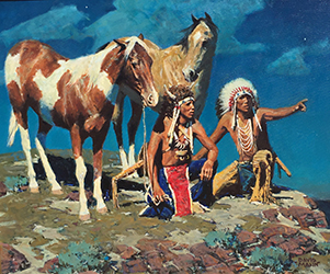 Loinclothed hobby; Obrzek dne - the picture od the day - awa rel -   Art of David Mann, High Desert Moon