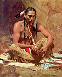 Loinclothed hobby; Obrzek dne - the picture od the day - awa rel -   Art of David Mann, Red Lodge Smoke