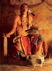Loinclothed hobby; Obrzek dne - the picture od the day - awa rel -   Art of David Mann, Song Of The Buffalo