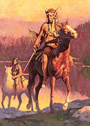 Loinclothed hobby; Obrzek dne - the picture od the day - awa rel -   Art of David Mann,  The Trailhead