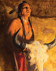 Loinclothed hobby; Obrzek dne - the picture od the day - awa rel -   Art of David Mann,   Buffalo Song