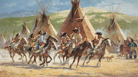 Loinclothed hobby; Obrzek dne - the picture od the day - awa rel -   Art of Howard A. Terpning, Capture of the Horse Bundle