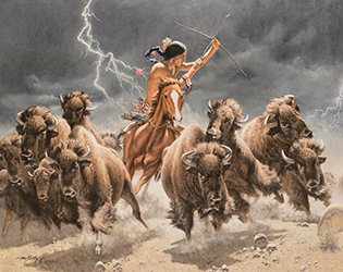 Loinclothed hobby; Obrzek dne - the picture od the day - awa rel -   Art of Howard A. Terpning, Flashes of Lightning, Thunder of Hooves
