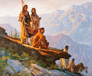 Loinclothed hobby; Obrzek dne - the picture od the day - awa rel -   Art of Howard A. Terpning, With Mother Earth
