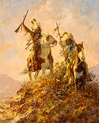 Loinclothed hobby; Obrzek dne - the picture od the day - awa rel -   Art of Howard A. Terpning, Jicarilla Apache Raiders