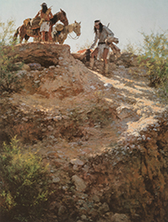 Loinclothed hobby; Obrzek dne - the picture od the day - awa rel -   Art of Howard A. Terpning, The Cache