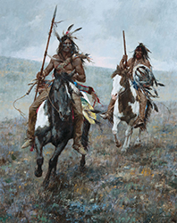 Loinclothed hobby; Obrzek dne - the picture od the day - awa rel -   Art of Howard A. Terpning, Blackfoot Horsebacks