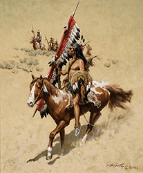 Loinclothed hobby; Obrzek dne - the picture od the day - awa rel - Art of Frank McCarthy,  The Flagbearer