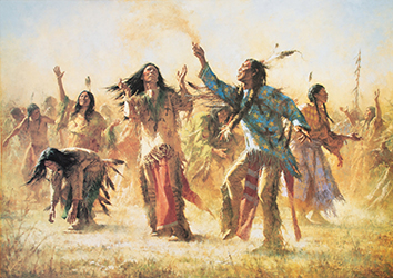 Loinclothed hobby; Obrzek dne - the picture od the day - awa rel -   Art of Howard A. Terpning, Hope Springs Eternal-The Ghost Dance