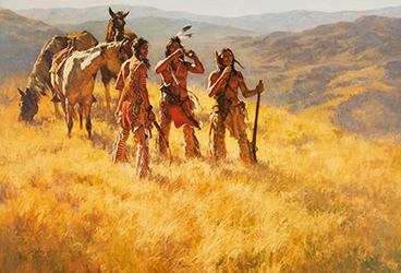 Loinclothed hobby; Obrzek dne - the picture od the day - awa rel -   Art of Howard A. Terpning, Dust of Many Pony Soldiers 