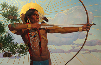 Loinclothed hobby; Obrzek dne - the picture od the day - awa rel - Art of Thomas Blackshear, Taking Aim