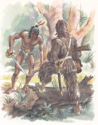 Loinclothed hobby; Obrzek dne - the picture od the day - awa rel - Daniel Defoe / Robinson Crusoe - Illustrationen von Hugo Laubi