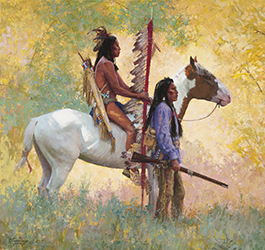 Loinclothed hobby; Obrzek dne - the picture od the day - awa rel - Art of Howard Terpning, Guardians ~ 2002