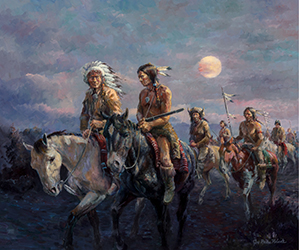 Loinclothed hobby; Obrzek dne - the picture od the day - awa rel - Art of Joe Rader Roberts - Comanche Moon