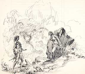 Loinclothed hobby; Obrzek dne - the picture od the day - awa rel - Tarzan and Jane Sketch - Art of Roy G. Krenkel