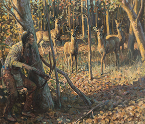 Loinclothed hobby; Obrzek dne - the picture od the day - awa rel -  Deer Stalker ~ by Kenneth Richard Turner