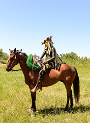 Loinclothed hobby; Obrzek dne - the picture od the day - awa rel - Quintin Birdinground III, Battle of Little Bighorn Reenactment 