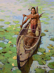 Loinclothed hobby; Obrzek dne - the picture od the day - awa rel - art of Z.  Liang - Canoe