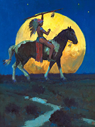 Loinclothed hobby; Obrzek dne - the picture od the day - awa rel - art by David Mann - A War Cry in the Night