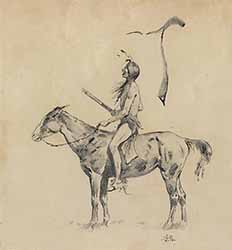 Loinclothed hobby; Obrzek dne - the picture od the day - awa rel - Distance Riding, by Frederic Remington