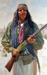 Loinclothed hobby; Obrzek dne - the picture od the day - awa rel - Apache with Yellow Boy Carbine ~ by Carl Hantman