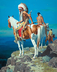 Loinclothed hobby; Obrzek dne - the picture od the day - awa rel - Moon Over White Mesa ~ by David Mann