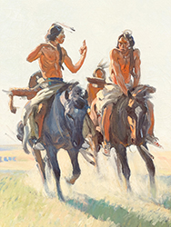 Loinclothed hobby; Obrzek dne - the picture od the day - awa rel - Kiowa  scouts ~ by Harold  von  Schnidt