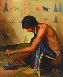 Loinclothed hobby; Obrzek dne - the picture od the day - awa rel - The Firemaker, Two Guns White Calf ~ by Kathryn Leighton 