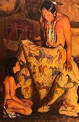 Loinclothed hobby; Obrzek dne - the picture od the day - awa rel - Painted  Robe ~ by David Mann