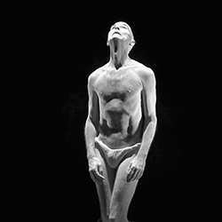 Loinclothed hobby; Obrzek dne - the picture od the day - awa rel -  Loinclothed Butoh dancer ~  Imre Thormann, The False David,  photo  by Piotr Nykowski