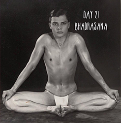 Loinclothed hobby; Obrzek dne - the picture od the day - awa rel - Buddha Bose, 84 yoga asanas ~ 1938