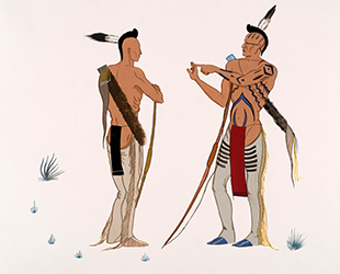 Loinclothed hobby; Obrzek dne - the picture od the day - awa rel - F. Blackbear Bosin, Two Indians