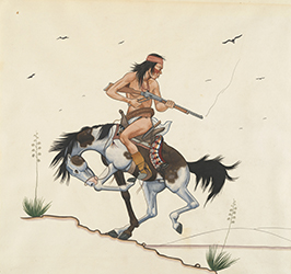 Loinclothed hobby; Obrzek dne - the picture od the day - awa rel -  Allan C. Houser, Apache Rider or Scout