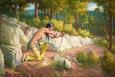 Loinclothed hobby; Obrzek dne - the picture od the day - awa rel - Taos Indian Hunter, Joseph H. Sharp