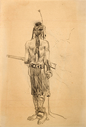 Loinclothed hobby; Obrzek dne - the picture od the day - awa rel - Philip R. Goodwin - Back of an Indian with rifle