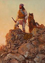 Loinclothed hobby; Obrzek dne - the picture od the day - awa rel - Chiricahua Sentry - art of Steven Lang