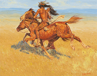 Loinclothed hobby; Obrzek dne - the picture od the day - awa rel - Two Native Riders - art of  Ernest Berke