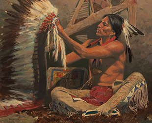 Loinclothed hobby; Obrzek dne - the picture od the day - awa rel - The Bonnet Maker - art of E 
David Mann