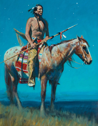 Loinclothed hobby; Obrzek dne - the picture od the day - awa rel - Crow Moon - art of David Mann