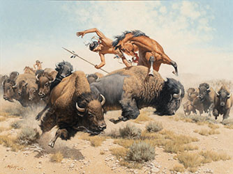 Loinclothed hobby; Obrzek dne - the picture od the day - awa rel - Chance of the Hunt, art of Frank McCarthy