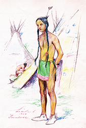 Loinclothed hobby; Obrzek dne - the picture od the day - awa rel - American Boy Scout as Indian Warrior (Jamboree 1924), art of Mrton Ljos