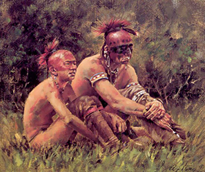 Loinclothed hobby; Obrzek dne - the picture od the day - awa rel - Life of Indians, art of Robert Griffing