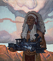 Loinclothed hobby; Obr�zek dne - the picture od the day - �awa rel - Allegory, art of Eric Bowman