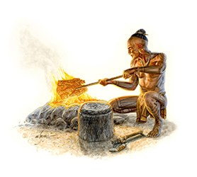 Loinclothed hobby; Obr�zek dne - the picture od the day - �awa rel - art of Michael Haynes - Mangum Copper Artist