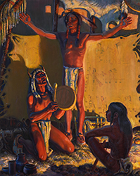 Loinclothed hobby; Obr�zek dne - the picture od the day - �awa rel - art of  Joseph Theodore - Medicine Man